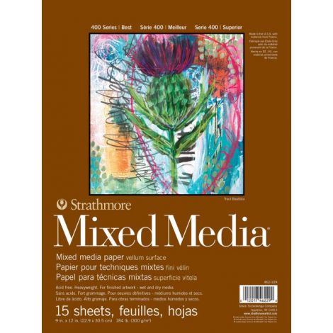 Blok uniwersalny Strathmore Mix Media A5/15/300g biały