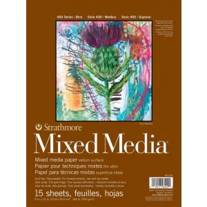 Blok uniwersalny Strathmore Mix Media A5/15/300g biały
