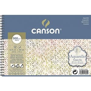 Blok do akwareli Canson 12.5x18cm/12/300g na spirali [CP]