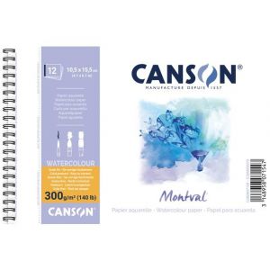 Blok do akwareli Canson Montval 10.5x15.5cm/12/300g na spirali [CP]