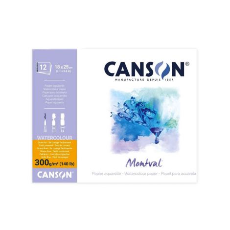 Blok do akwareli Canson Montval 18x25cm/12/300g [CP]