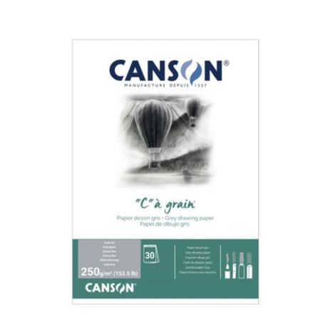 Blok rysunkowy Canson "C"a grain A4/30/250g szary