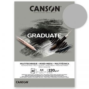 Blok uniwersalny Canson Graduate Mix Media Toned A4/30/220g szary