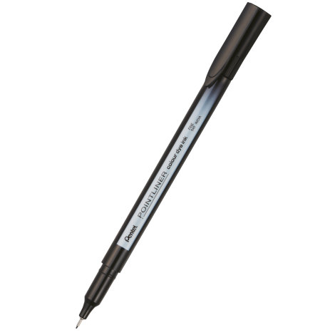 Cienkopis Pentel Pointliner Colour Dye, 0.40mm, czarny