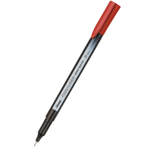 Cienkopis Pentel Pointliner Colour Dye, 0.40mm, czerwony