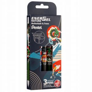 Zestaw piór kulkowych Pentel EnerGel Nature 0.7, 3szt