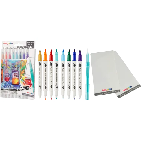 Kompletny zestaw do malowania Pentel Landscape Brush Sing Pen Twin - 3