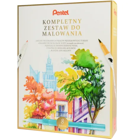 Kompletny zestaw do malowania Pentel Landscape Brush Sing Pen Twin