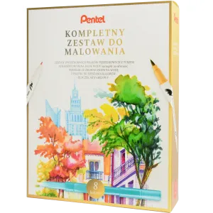 Kompletny zestaw do malowania Pentel Landscape Brush Sing Pen Twin