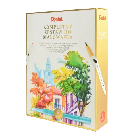 Kompletny zestaw do malowania Pentel Manga Brush Sing Pen Twin