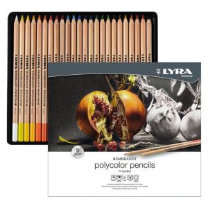 Kredki ołówkowe LYRA Polycolor, metalowe etui, 24 kolory