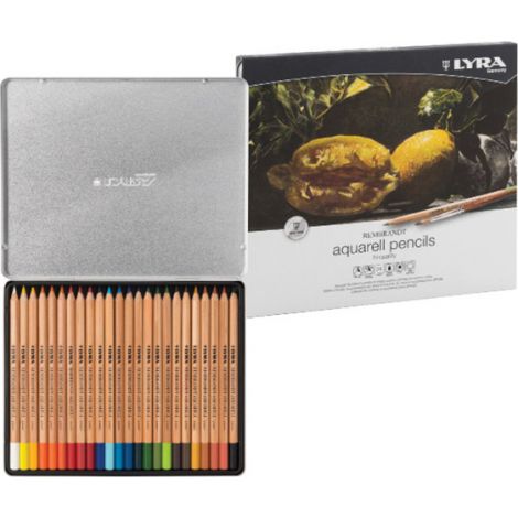 Kredki akwarelowe Lyra Polycolor, metalowe etui, 24 kolory