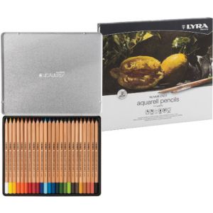 Kredki akwarelowe Lyra Polycolor, metalowe etui, 24 kolory