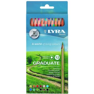 Kredki ołówkowe Lyra Graduate, 12 kolorów
