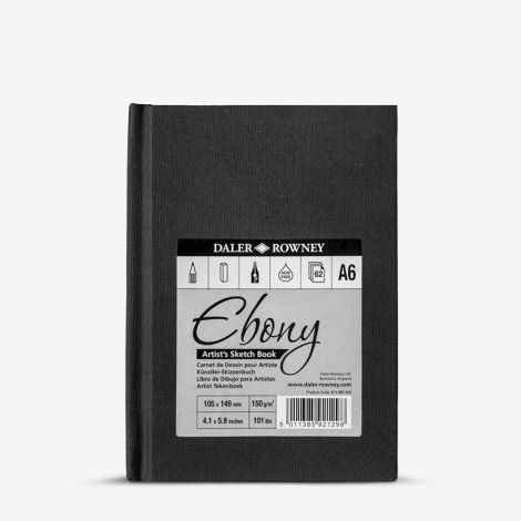 Szkicownik Daler Rowney Ebony Szyty A6/54k/160g