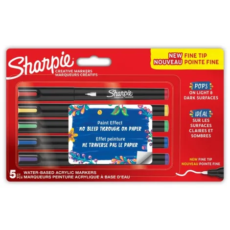 Markery akrylowe Sharpie Fine 5kol
