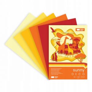 Blok Happy Color Deco Sunny A4/20/170g, 5 kolorów