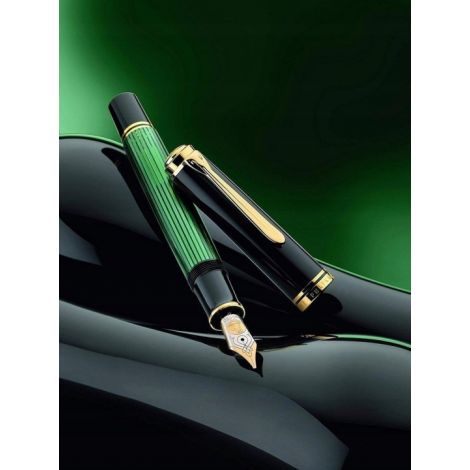 Pióro wieczne Pelikan Souveran M1000 Czarno-Zielone - 2