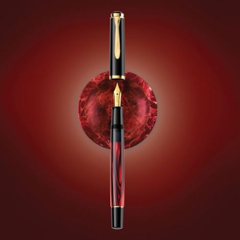 Pióro wieczne Pelikan Classic Marble M200 Czarno-Czerwone - 2