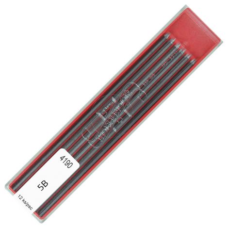 Grafity do ołówków automatycznych Koh-i-Noor, 2mm, 5B, 12szt