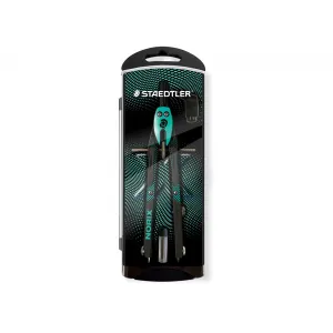 Cyrkiel Staedtler Norix 555 + grafity, Turkusowy
