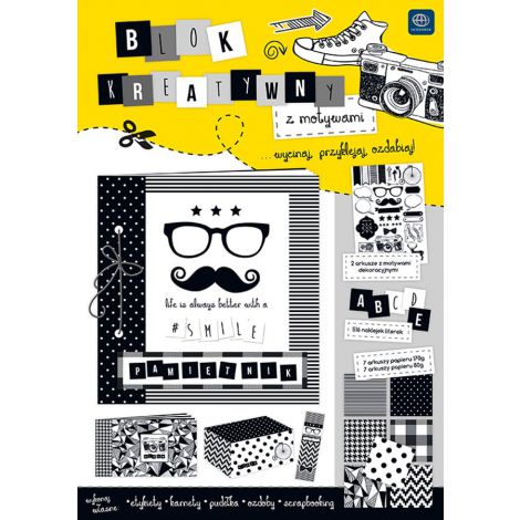 Blok kreatywny Interdruk A4/16 Black&White
