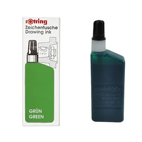 Tusz butelkowany rOtring Isograph 23ml, zielony