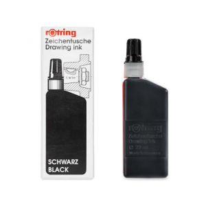 Tusz butelkowany rOtring Isograph 23ml, czarny